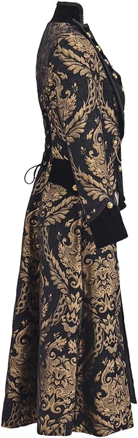 Women's Renaissance Gothic Coat Medieval Pirate Steampunk Vest Jacket Victorian Tailcoat Frock Coat