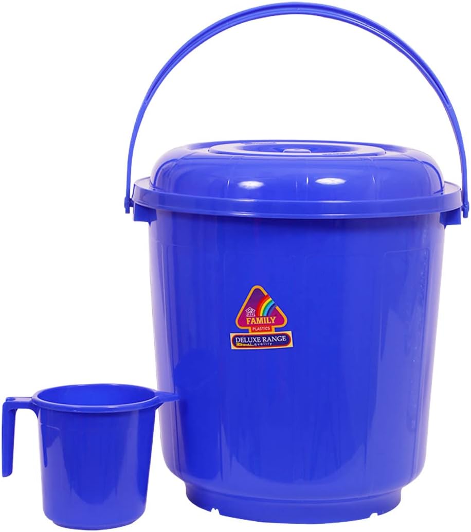 25 Litre Blue Bucket & 1.5 Litre Mug for Cleaning (13 Ltr, Blue)