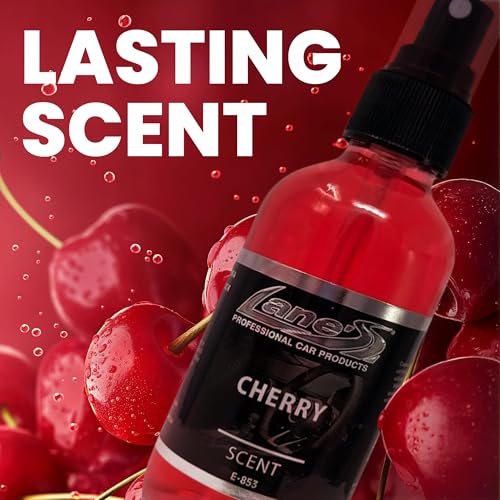 Image of LANE'S Premium Car Air Freshener Spray | Water-Based | 4oz | Cherry | Long-Lasting Automotive Scent Spray | Food, Pet, Odor Deodorizer for Cars, Trucks, SUVs, Interior Leather, Carpet, Upholstery