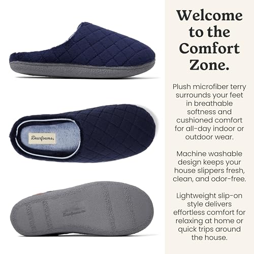 Image of Leslie Terry Clog House Shoes with Memory Foam, Indoor Slippers with Wide Widths