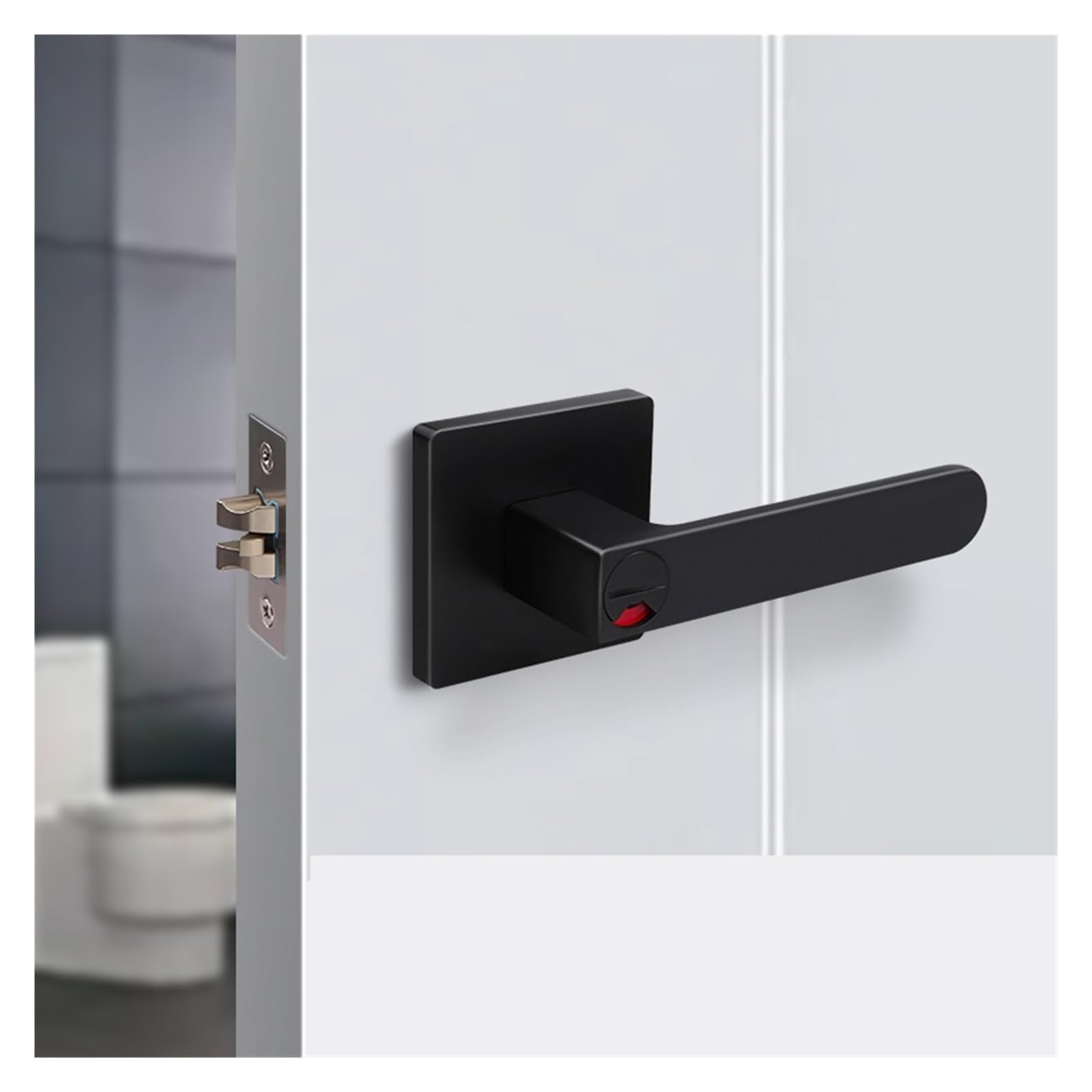 Cerradura de baño para puertas de hogar con indicador libre y ocupado
