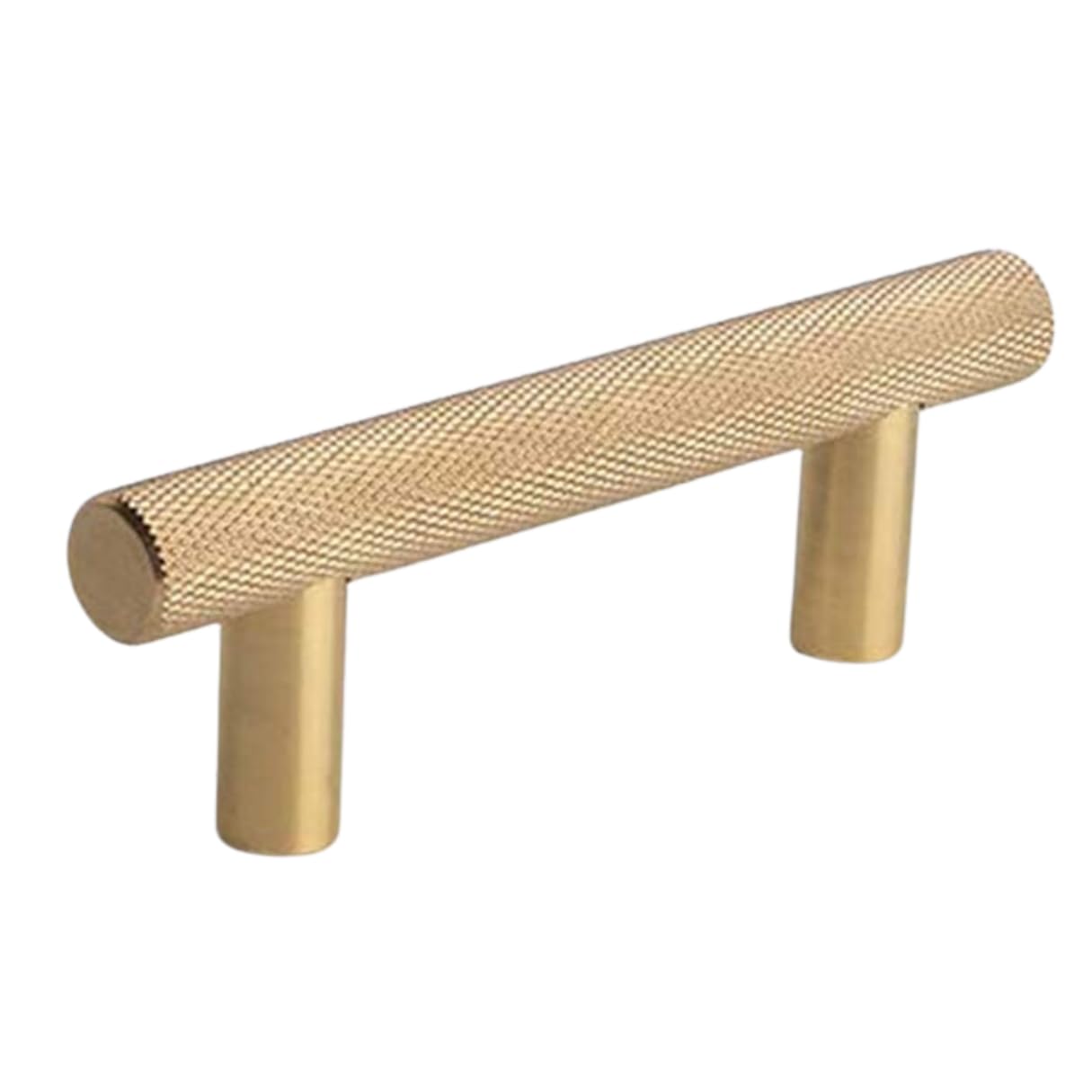Dowsing & Reynolds Gold Skyscraper Brass Cupboard Handles 96Mm Hole Spacing Draw Cabinet Knurled T Bar Pull (150Mm Length)