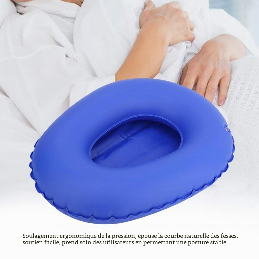 Atyhao Bassin de Lit pour Les Femmes, Urinoir de Toilette Anti-escarre de Pan de Lit Gonflable Médical pour Personnes âgées Clouées au Lit
