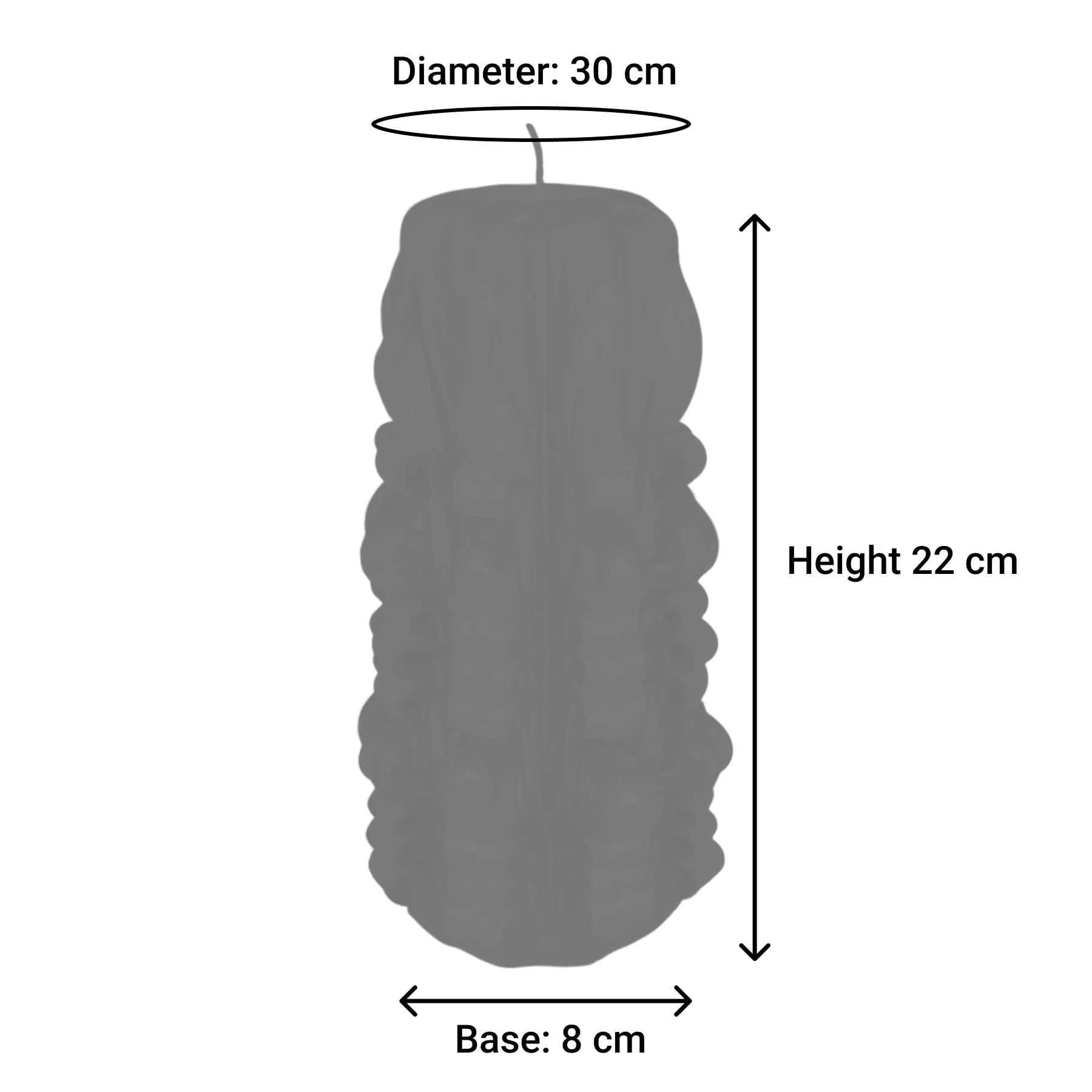 Handgemachte Designkerze, geruchlose dekorative Kerze 120 x 220 mm, 126 Stunden lange brennende zylindrische Kerze, rauchfreie Baumwolldochte, ideale Heimdekoration und vielseitiges Geschenk