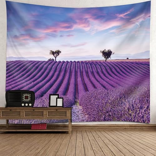 Tapiz de tela artístico RDSGYZ de 150x150 cm, tapicería de pared con paisaje de campo