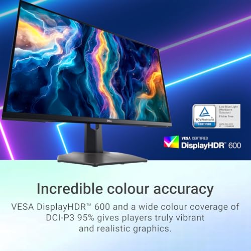 Image of Dell 32 Inch 4K UHD Gaming Monitor, 144Hz, 1ms, Fast IPS, AMD FreeSync Premium Pro, NVIDIA G-SYNC, VESA DisplayHDR 600, 95% DCI-P3, HDMI, Displayport, USB-A|B, Height /Swivel /Tilt Adjustable Stand