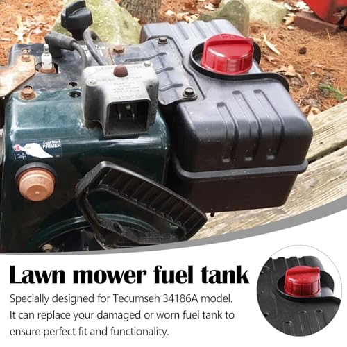Kraftstofftank, Kraftstofftank Ersatzteile für Tecumseh 34186A Trimmer Kraftstofftank Rasenmäher Zubehör für Häcksler, Schneefräse, Rasenmäher, Benzintank aus Kunststoff, Ersatzteil