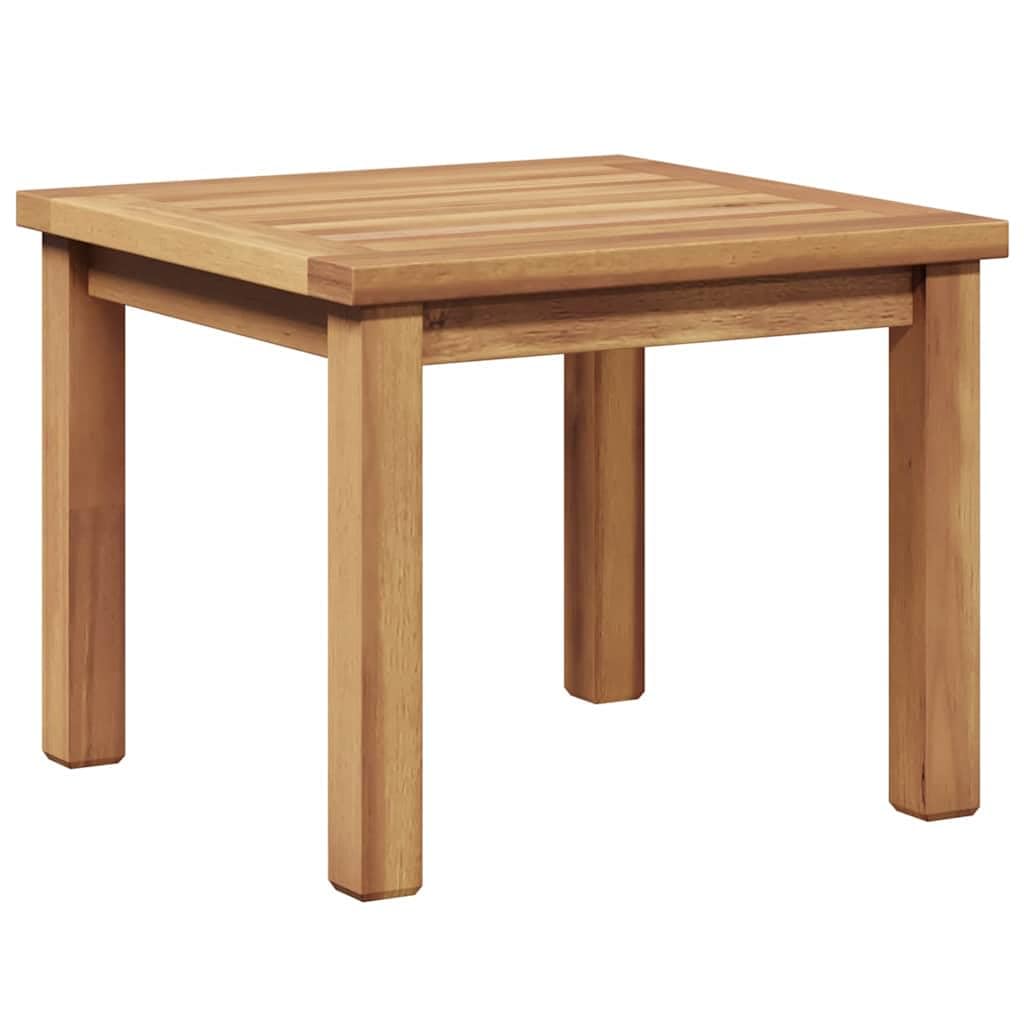 Tavolino da salotto marrone in legno massello teak, 45 x 45 x 36 cm, resistente alle intemperie, per giardino, terrazza, balcone e veranda, come tavolino d'appoggio per esterni e gruppo di