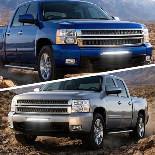 Image of Nilight Front Lower Hidden Bumper Mounting Brackets for 22inch Single Row LED Light Bar Compatible with 2007-2013 Chevy Silverado 1500 and 2007-2010 Silverado 2500 3500 HD