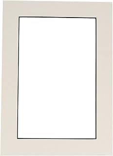 CountryArtHouse White Acid Free 16x20 Picture Frame Mat with Black Core Bevel Cut for 12x18 Pictures - Fits 16x20 Frame