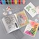 OTCRAFT 40 Seiten/Set A6 Aufkleber Foto Aufbewahrungsalbum; Stempel Stanzformen Aufbewahrungsbuch Organizer Ordner für Postkarten, Aufkleber, Foto, transparente Stempel und Stanzformen 28,4 x 16,3 cm