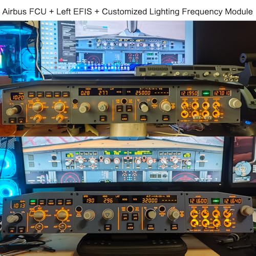 Image of Flight Simulator A320 FCU CUBE Driving Mode Flight Control;Simulated Flight Airbus FCU + Left EFIS + Customized Lighting Frequency Mode + Landing Gear Mode+ Light shield Support For X-Plane MSFS2020 (FCU CUBE+EFIS +Lighting Mode)