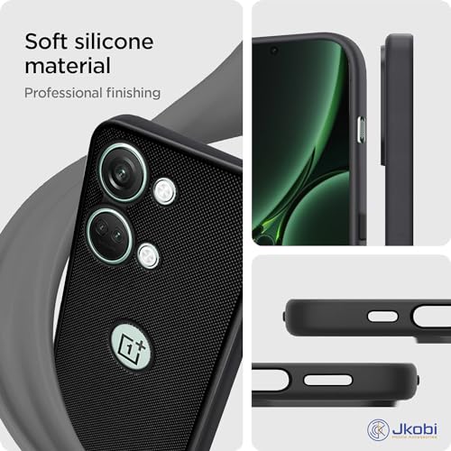 Image of Jkobi Back Cover Case for Oneplus Nord 3 (Textured Grip Design | Camera Protection | Slim and Light Weight | Soft Touch and Feel | Black)