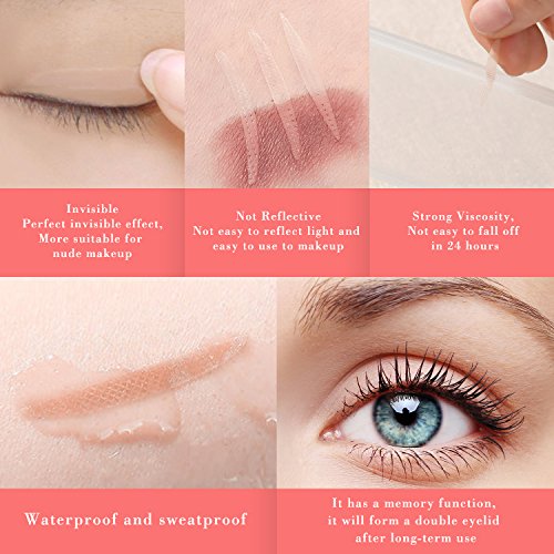120Pairs Eye Tape Double Eyelid Tape Invisible Two-Side Eyelid Tape Stickers, Instant Eye Lift Without Surgery, Perfect for Hooded, Droopy, Uneven, or Mono-eyelids