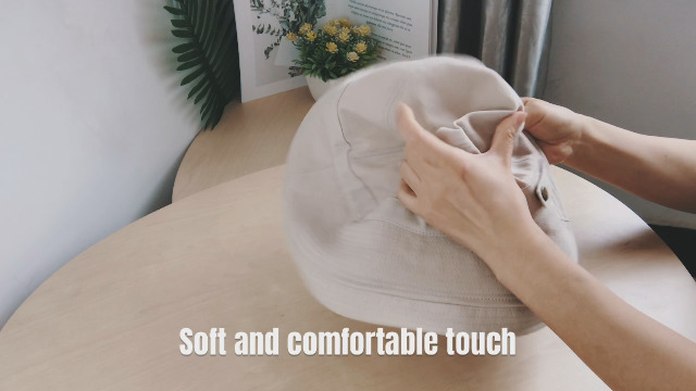 Sombrero de algodón para mujer con ala ancha y protección UV miniatura 7