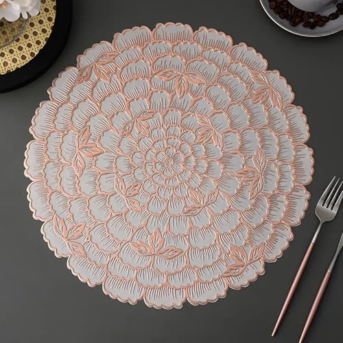 Image of Dakshya Industries Decorative PVC Heat Resistant Dining Placemat Single Piece (Copper)