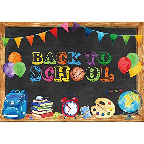 2 x 1,5 m Welcome Back to School Hintergrund First Day of Kindergarten Tafel Fotografie Hintergrund Foto Booth Schule Zubehör Büro Banner