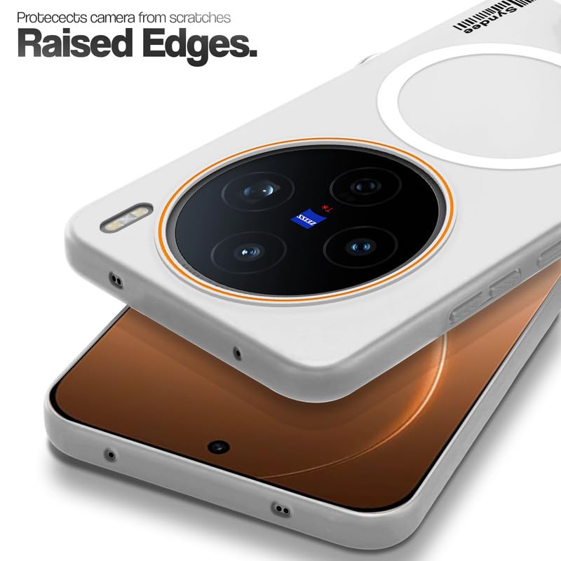 Image of Mr. Case Back Cover for Vivo X200T 5G Sleek Frosted Translucent Back with Wireless Charging Support | Anti-Scratch Shockproof Phone Case - White