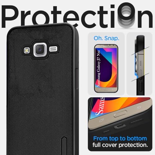 Image of Jkobi Back Cover Case for Samsung Galaxy J7 Nxt (Textured Grip Design | Camera Protection | Slim and Light Weight | Soft Touch and Feel | Black)