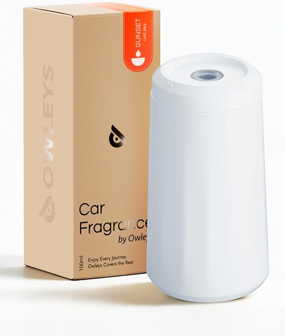 Aura Glide Waterless Car Diffuser - White