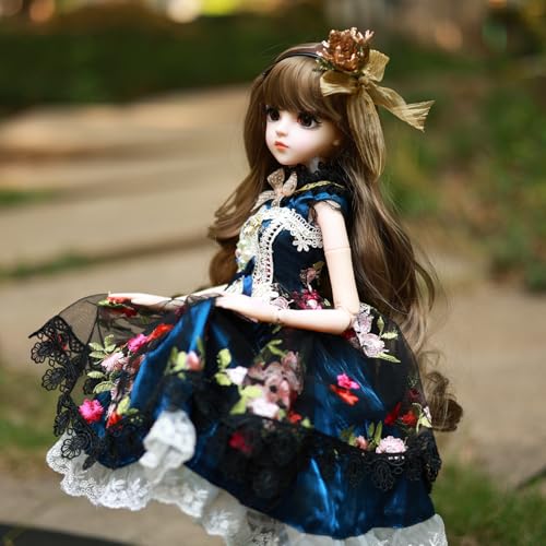 Muñeca BJD 1/3 con vestido azul y 22 articulaciones miniatura 7
