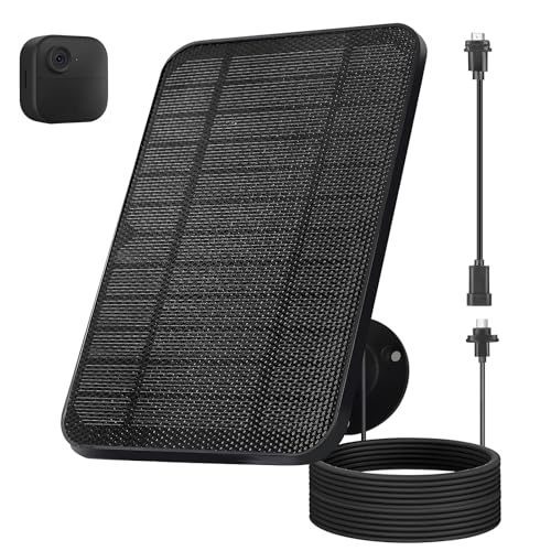 Solar Panel for Blink Camera 4W Solar Panel Compatible with Blink Outdoor 4 (4th Gen) Camera Waterproof Solar Charger for Camera Outdoor (3rd Gen)/XT3 XT2/XT(Not Included) 10Ft Cable
