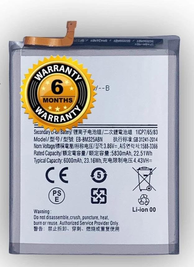 Image of EB-BM325ABN Battery for Samsung Galaxy M32 (SM-M325FV, SM-M325FV /DS, SM-M325F /DS, SM-M325F) Battery with 6 Month Warranty* (MAR91)