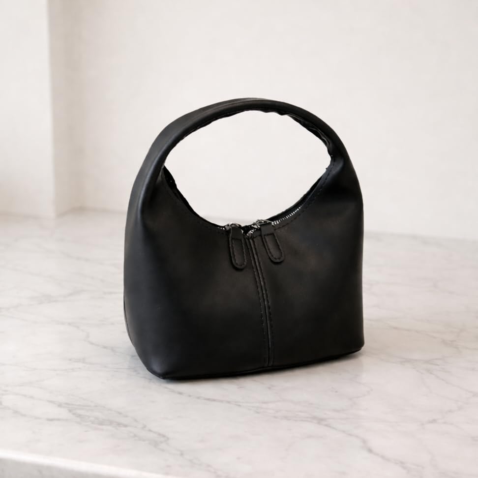 Bolso pequeño con asa superior para mujer, mini bolso de color caramelo, bolso veraniego sencillo para compras miniatura 1