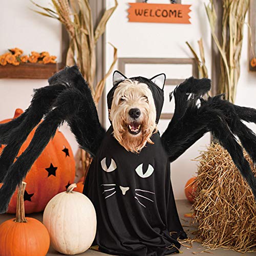 UKCOCO Cão Gato Aranha Halloween Pet Cosplay Roupas para Festa Halloween Pet Dress up Outfit Adereço