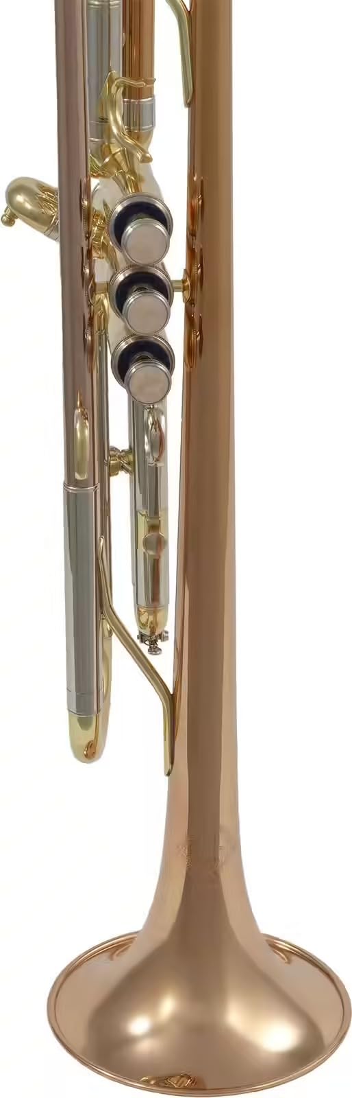 Woodbrass WTP400 – Trompeta Si barnizada – Pabellón de cobre rosa – Instrumento principiante listo para jugar, 3 pistones Monel, mochila y boquilla incluida – Conservatorio Fanfare Concert
