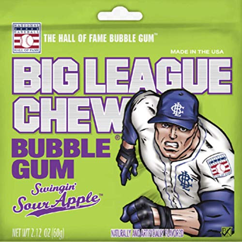 Big League Chew Bubble Gum Variety Pack 5 Great Flavors With Cotton Candy, Sour Apple, Grape, Original, & Watermelon - Thumbnail 2