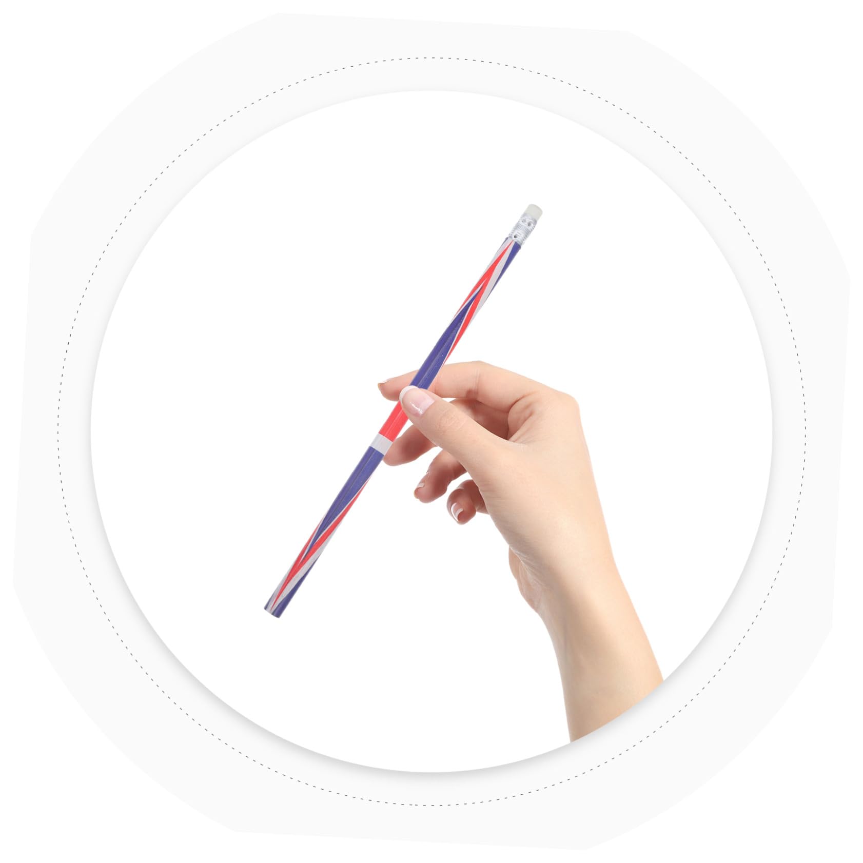 Lot de 120 Set de Set de Crayons en Bois avec Motif Drapeau, Utilisation Multifonctionnelle, Expérience D'écriture Fluide, pour Récompenses en Classe et Événements