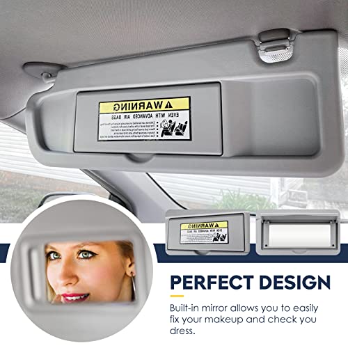 Left Driver Side Sun Visor for Honda Civic 2006 2007 2008 2009 2010 2011 EX LX Sedan SI Coupe, Replace for 83280-SNA-A01ZA Gray, Without Light by PetMigo - Image 4