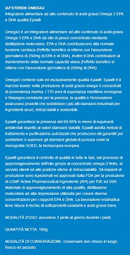 Iafstore Supplements Omega 3 Integratore alimentare ad alto contenuto di  acidi grassi Omega 3 EPA e DHA qualità Epax® (90 perle) : Amazon.it: Salute  e cura della persona