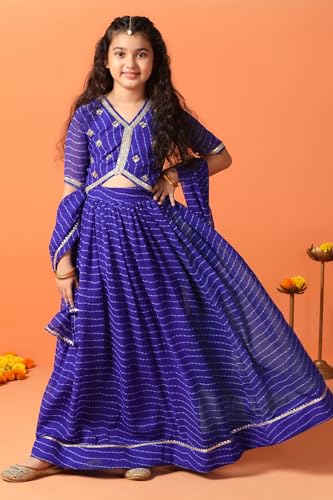 Image of Fashion Dream Girl Georgette Readymade Lehenga Choli With Dupatta