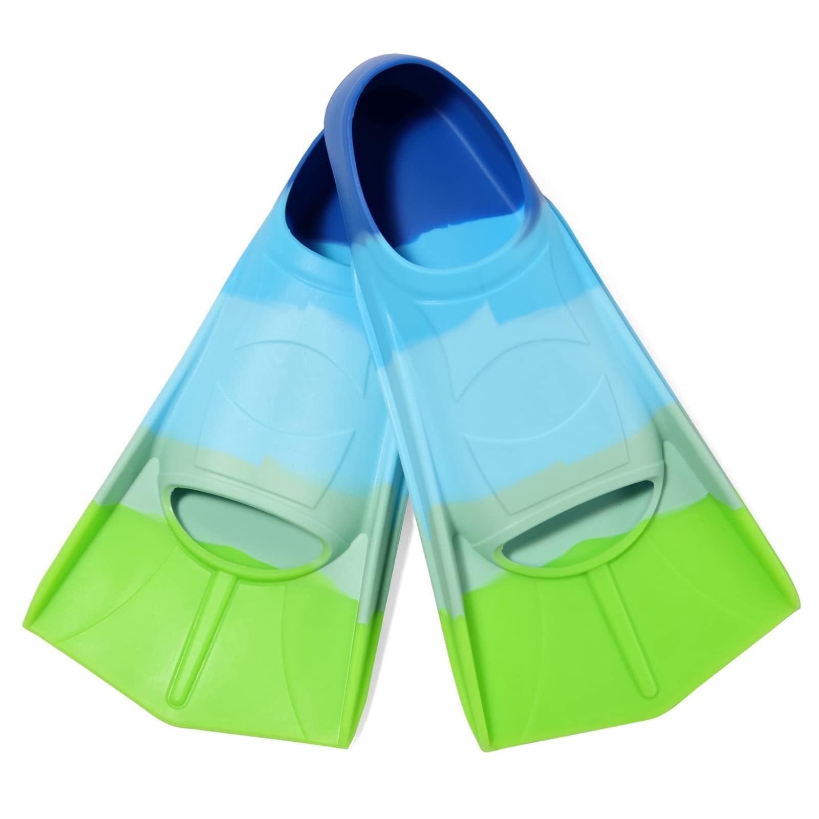 Aletas de natación para niños, aletas cortas para natación, natación y entrenamiento para niños, niñas, niños