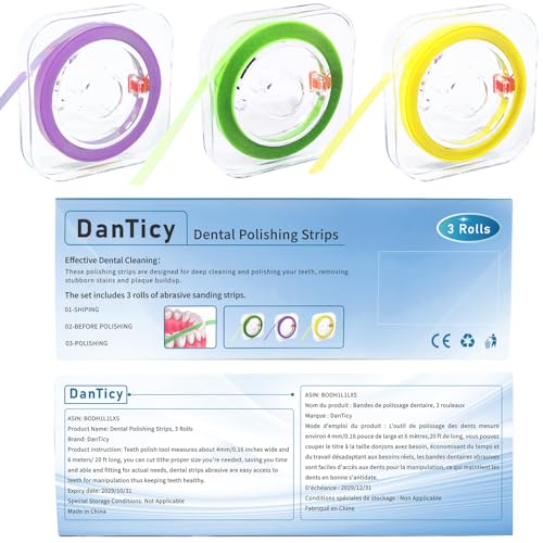 dental polishing strips tooth file teeth sanding grinding tool 3 rolls