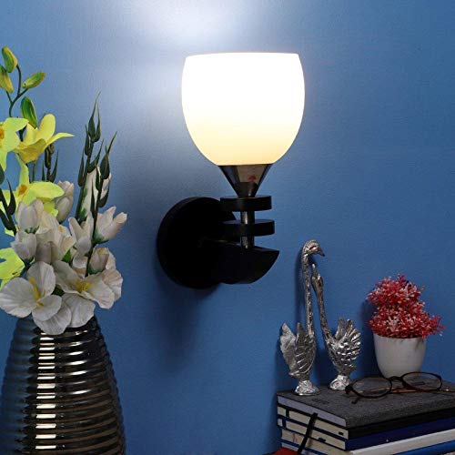 ELIANTE Wood Wall Light Grey All Home Décor Wood Surface Mounted Classic Sconce Antique Lamp Shade with Unique Fitting | by Jainsons Lights