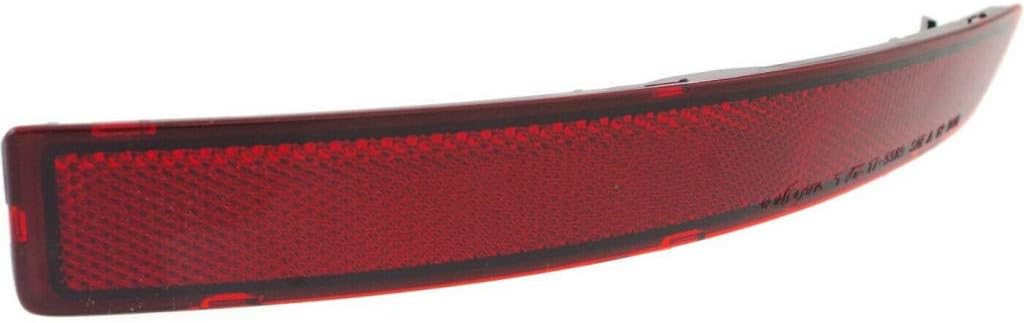 CarLights360 For Volkswagen Jetta Bumper Reflector 2015 2016 2017 2018 Driver Side Rear DOT Certified VW1184104 | 5C6 945 105 B