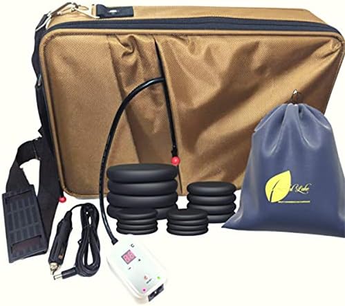Amethyst Lake Portable Hot Massage Stone Heater Bag Kit 16 Stones Warmer