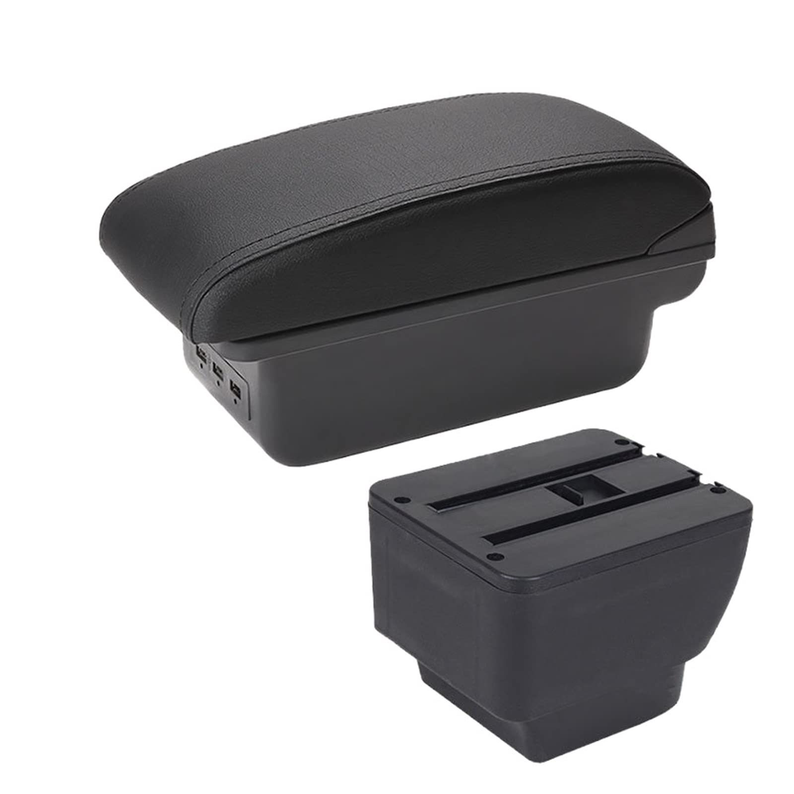 For Mazda 2 For Demio Armrest Car Armrest Box Retrofit Parts Storage Box Car Accessories Interior Parts USB(B2 3USB)