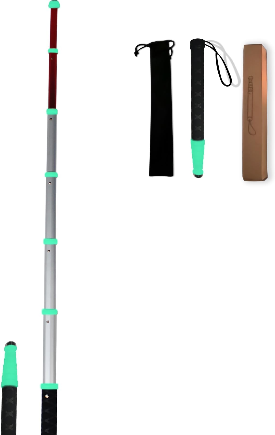 Walking Stick for Blind Telescopic Cane with Storage Bag, 54" Extented Anti Slip Shockproof Folding Reflective Retractable Telescoping Prop Gadgets Items for Seeing Eye Vision Visually Impaired People
