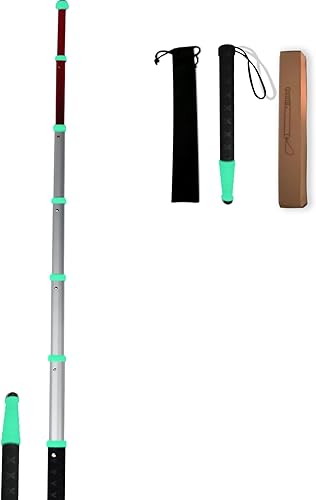 Bastón blanco de pie portátil de aluminio ligero telescópico ciego bastón para ciegos