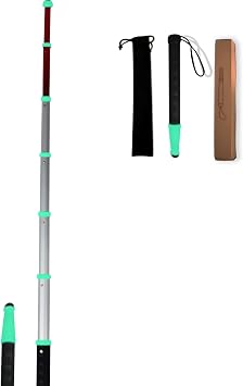 Walking Stick for Blind Telescopic Cane with Storage Bag, 54" Extented Anti Slip Shockproof Folding Reflective Retractable Telescoping Prop Gadgets Items for Seeing Eye Vision Visually Impaired People