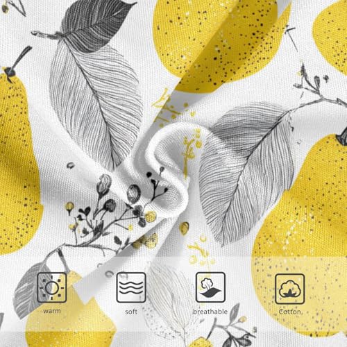 Wusikd Yellow Pears Girls' Underwear Cotton Girls Briefs Soft Toddler Underwear 2T3