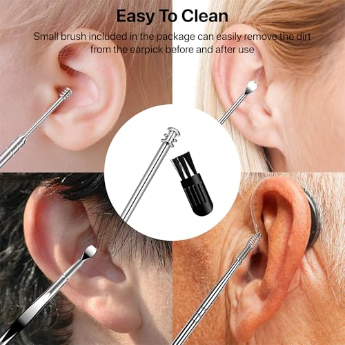 Image of DR VAKU Clenzio Earocam Earwax Removal Tool with Extra Cleaning Kit (Set of 8) with HD Camera Wifi Connection & 6 LED Lights Endoscope Tool Ear Cleaner for iOS & Android +11 Silicone Tips Free-White