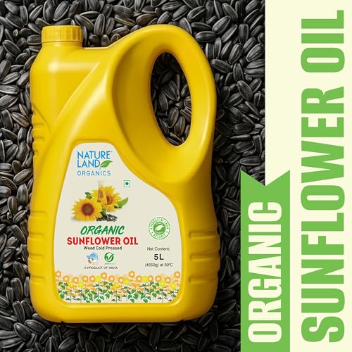 Image of Natureland Organics Sunflower Oil 5 Ltr - Cold Pressed