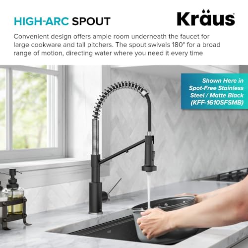 Kraus KFF-1610BB Bolden 2-In-1 Commercial Style Pull Down Single Handle Water Filter Kitchen Faucet thumb #10
