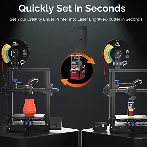 Image of 3 idea Imagine Create Print CREALITY 3D Printer Laser Engraver Cutter Module 10W for Ender 3 Series,Upgraded Laser Cutter for Ender 3 / Ender 3 V2 / Ender 3 S1 /CR 10