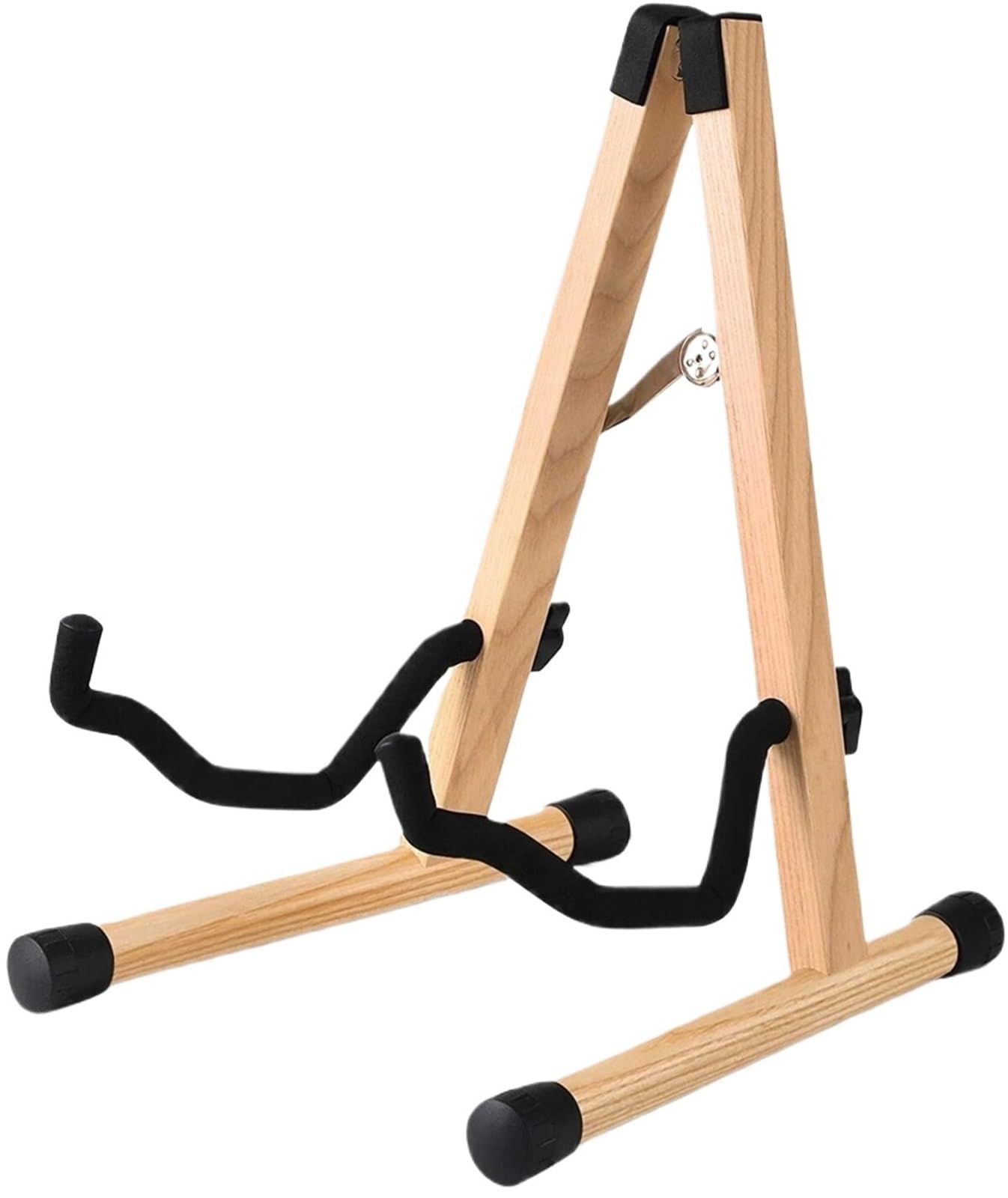 GCYEIDMA Guitar Stand Wood Wooden Guitar Stand, Folding A- Frame Floor , Adjustable Easy To Assemble For Bass, Cello(Linght Wood)